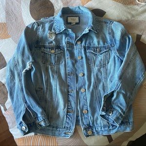 Distress Oversize Denim Jacket